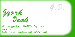 gyork deak business card